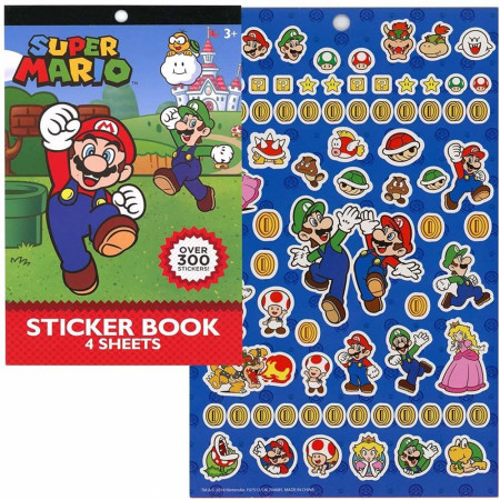 Nintendo Super Mario & Friends 4-Sheet Sticker Pad
